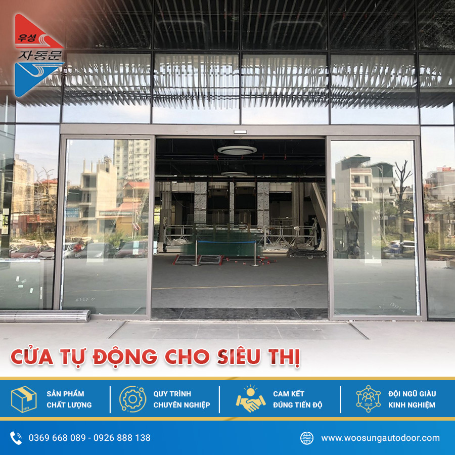 Cửa tự động cảm biến cho siêu thị và trung tâm mua sắm Cửa tự động cảm biến cho siêu thị và trung tâm mua sắm