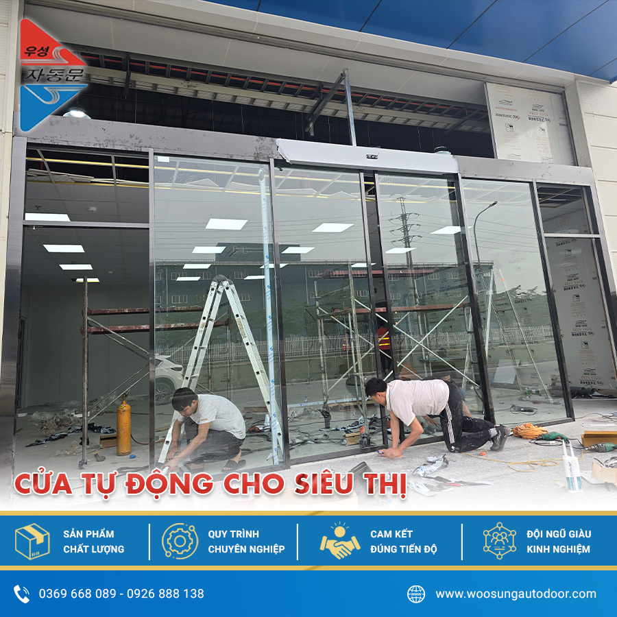Quy trình lắp đặt cửa tự động tại siêu thị Quy trình lắp đặt cửa tự động tại siêu thị