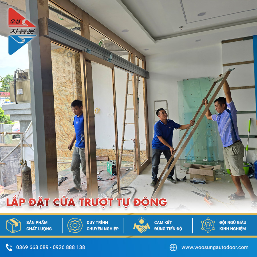 Thi công cửa trượt tự động chuyên nghiệp và an toàn