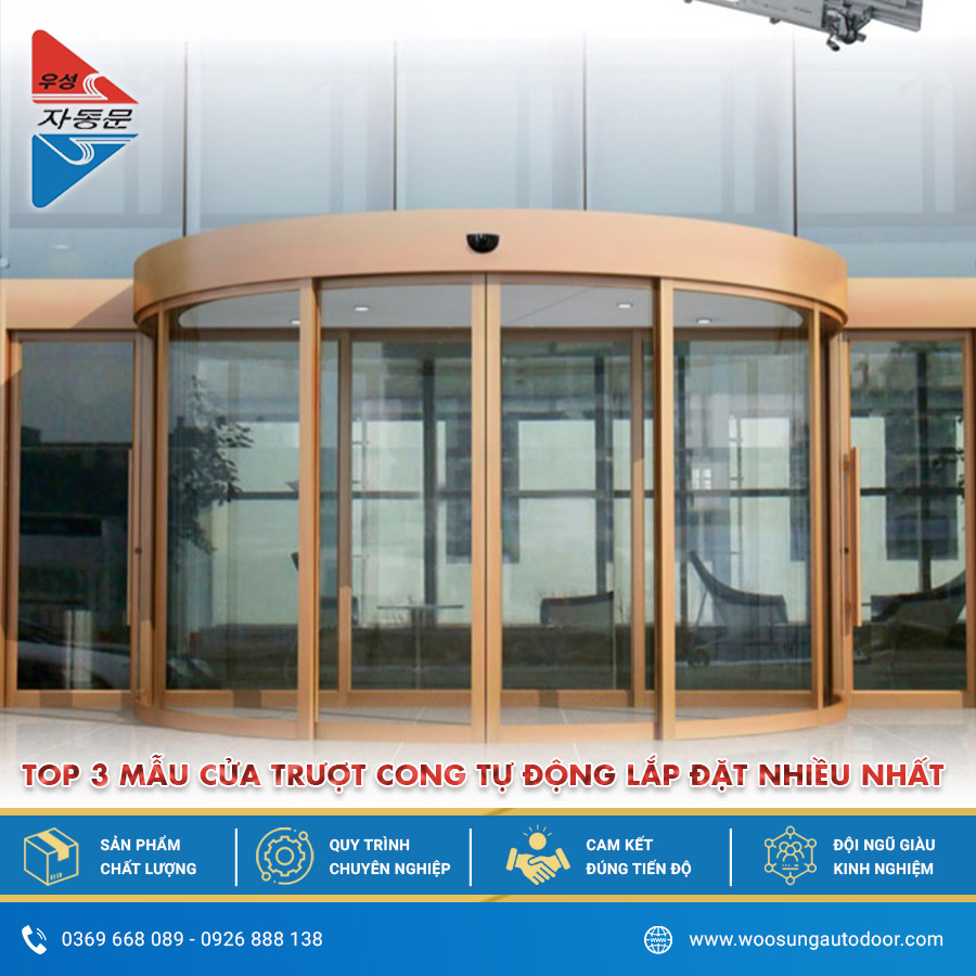 Mẫu cửa trượt cong tự động sang trọng